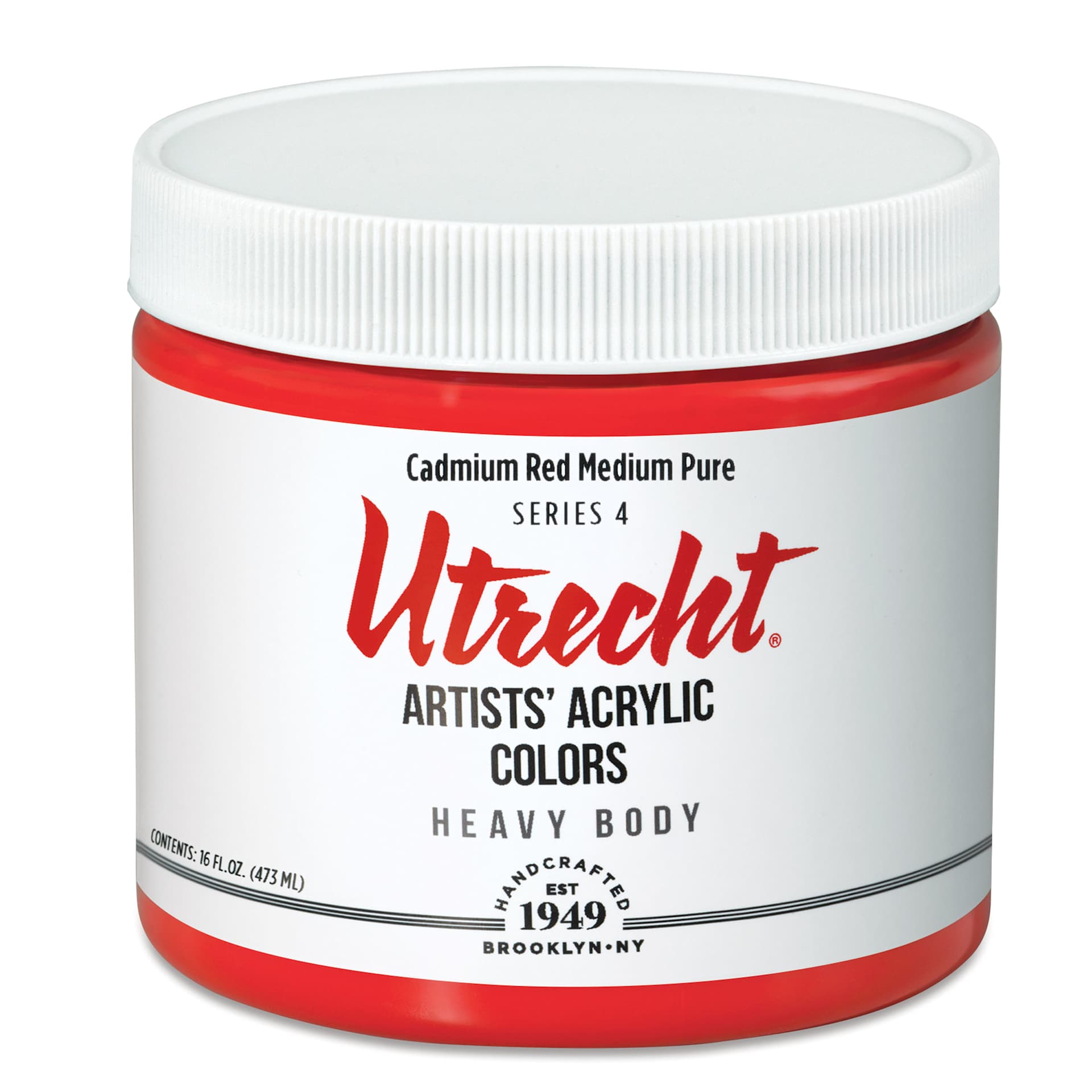 Utrecht Artists' Acrylic Paint - Cadmium Red Medium, Pint
