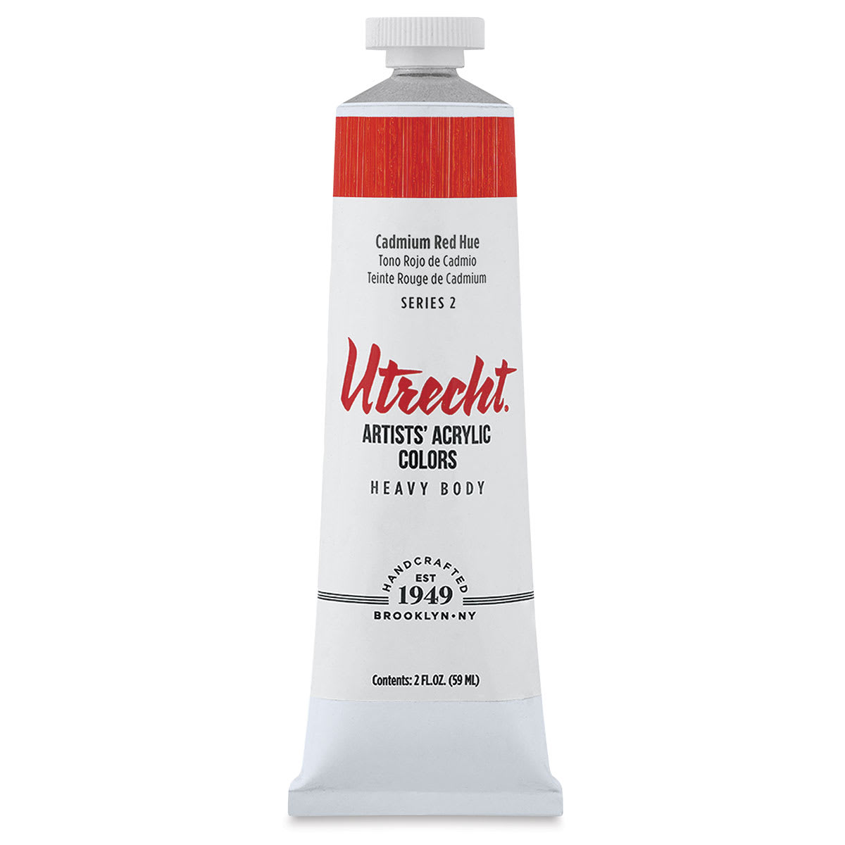 Utrecht Artists' Acrylic Paint - Cadmium Red Hue, 2 oz tube