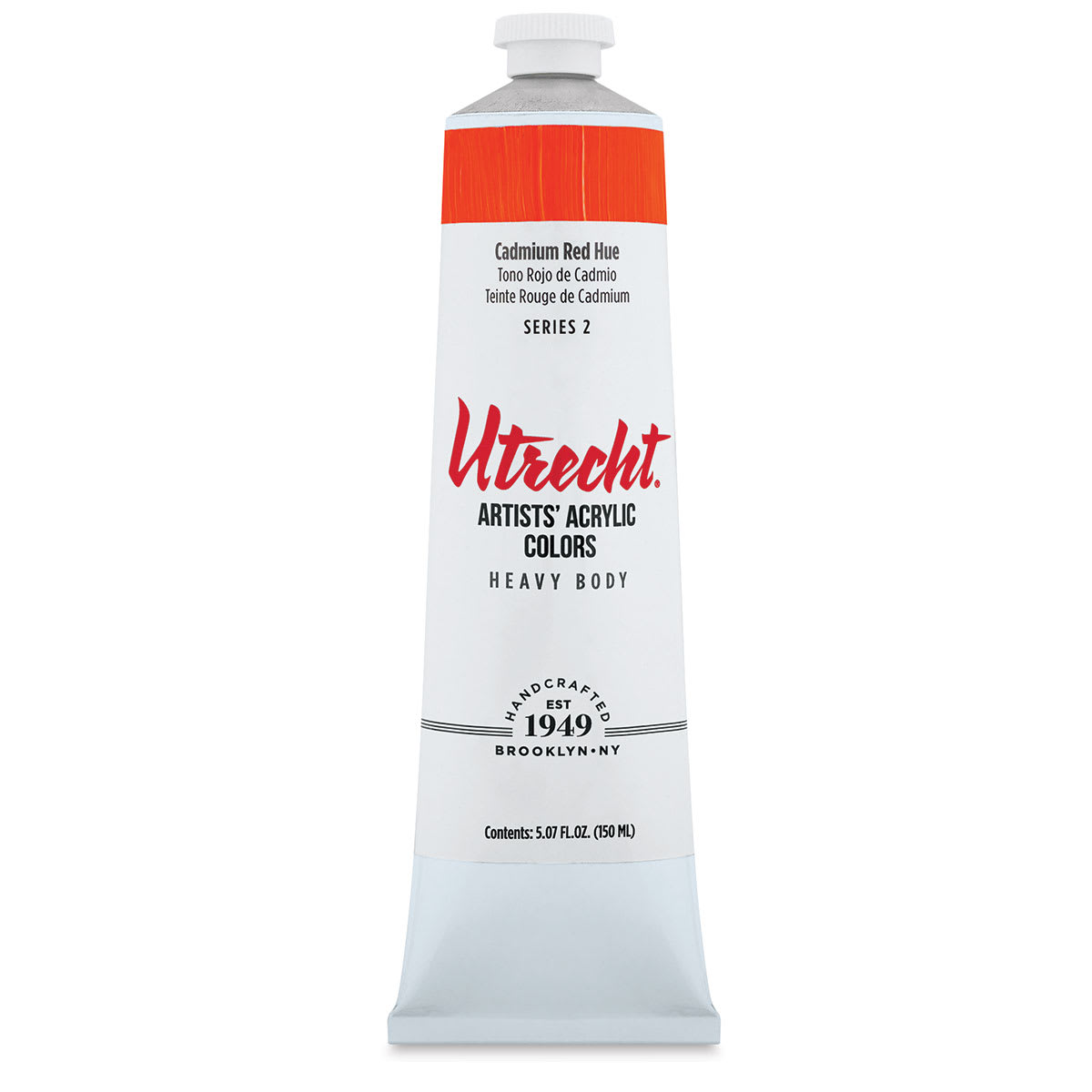 Utrecht Artists' Acrylic Paint - Cadmium Red Hue, 5 oz tube