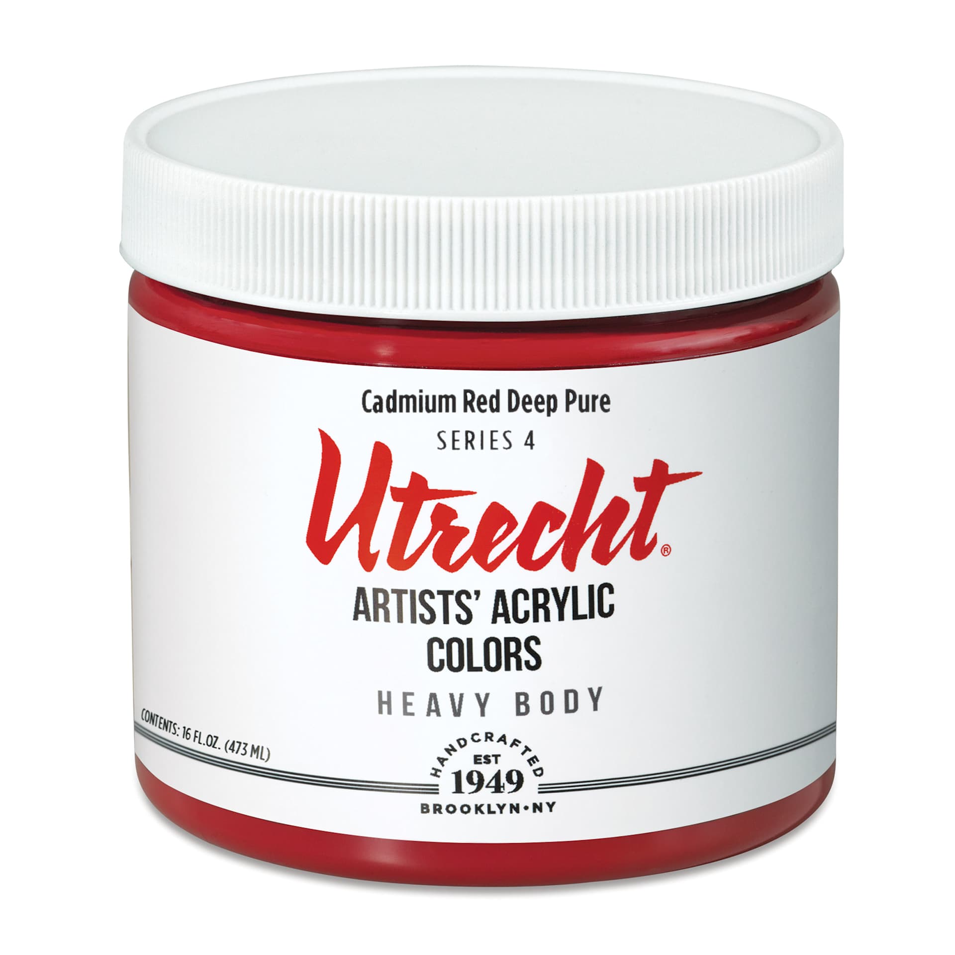 Utrecht Artists' Acrylic Paint - Cadmium Red Extra Deep, Pint