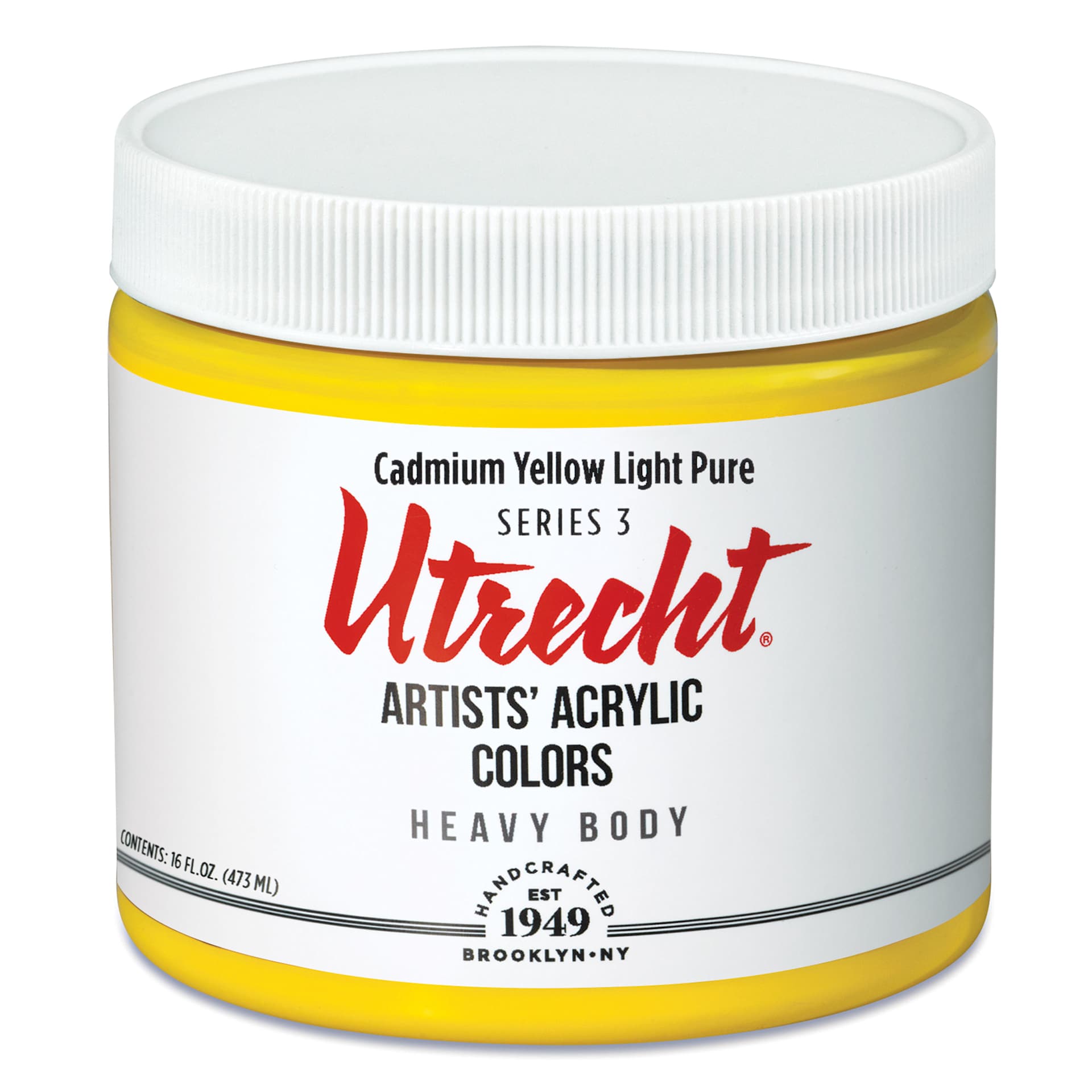 Utrecht Artists' Acrylic Paint - Cadmium Yellow Light, Pint
