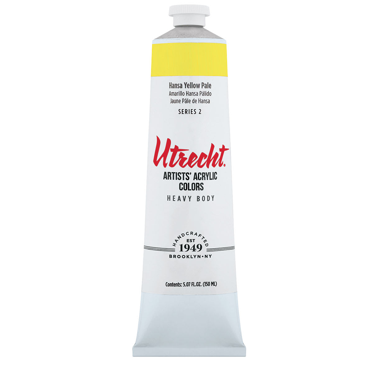 Utrecht Artists' Acrylic Paint - Hansa Yellow Pale, 5 oz tube