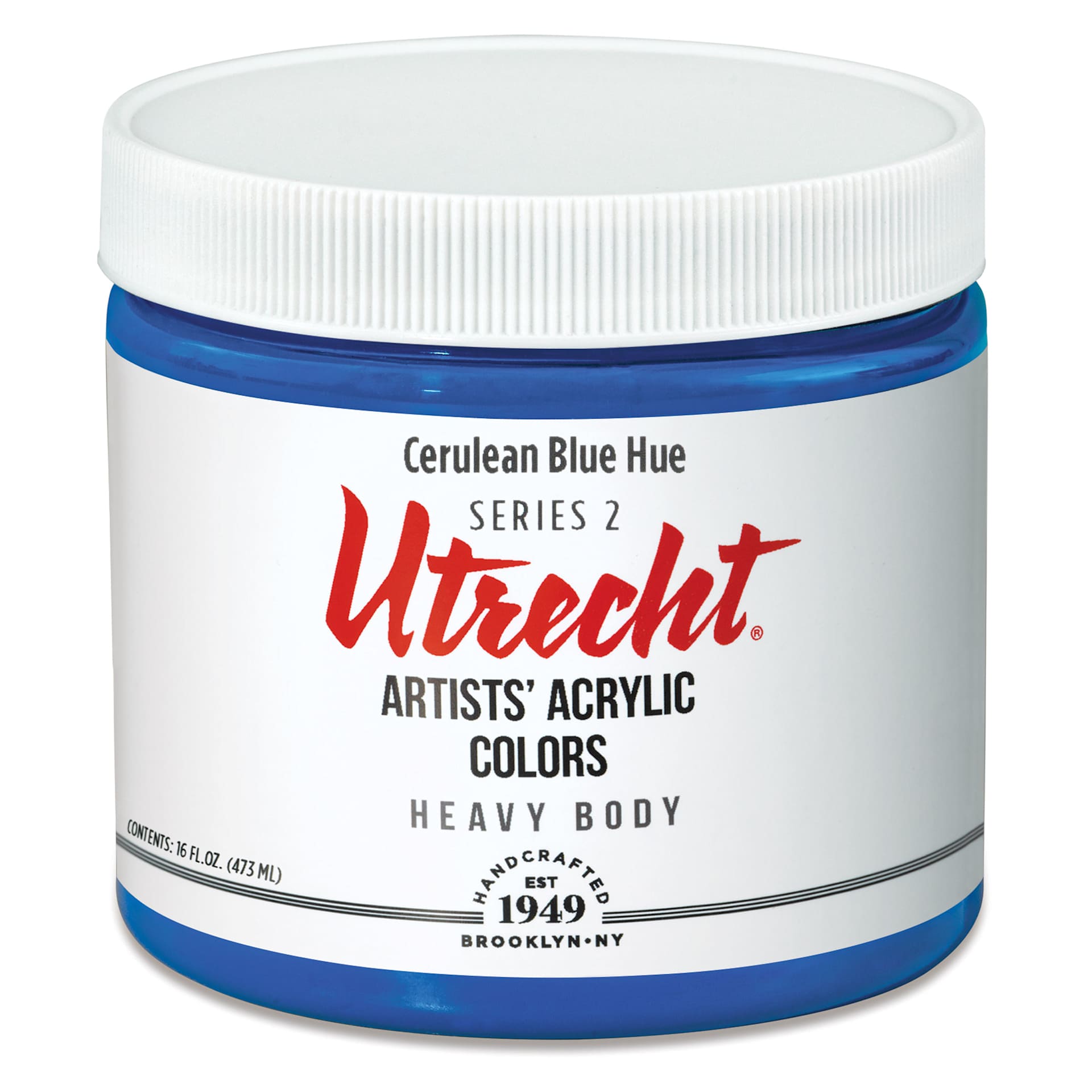Utrecht Artists' Acrylic Paint - Cerulean Blue Hue, Pint