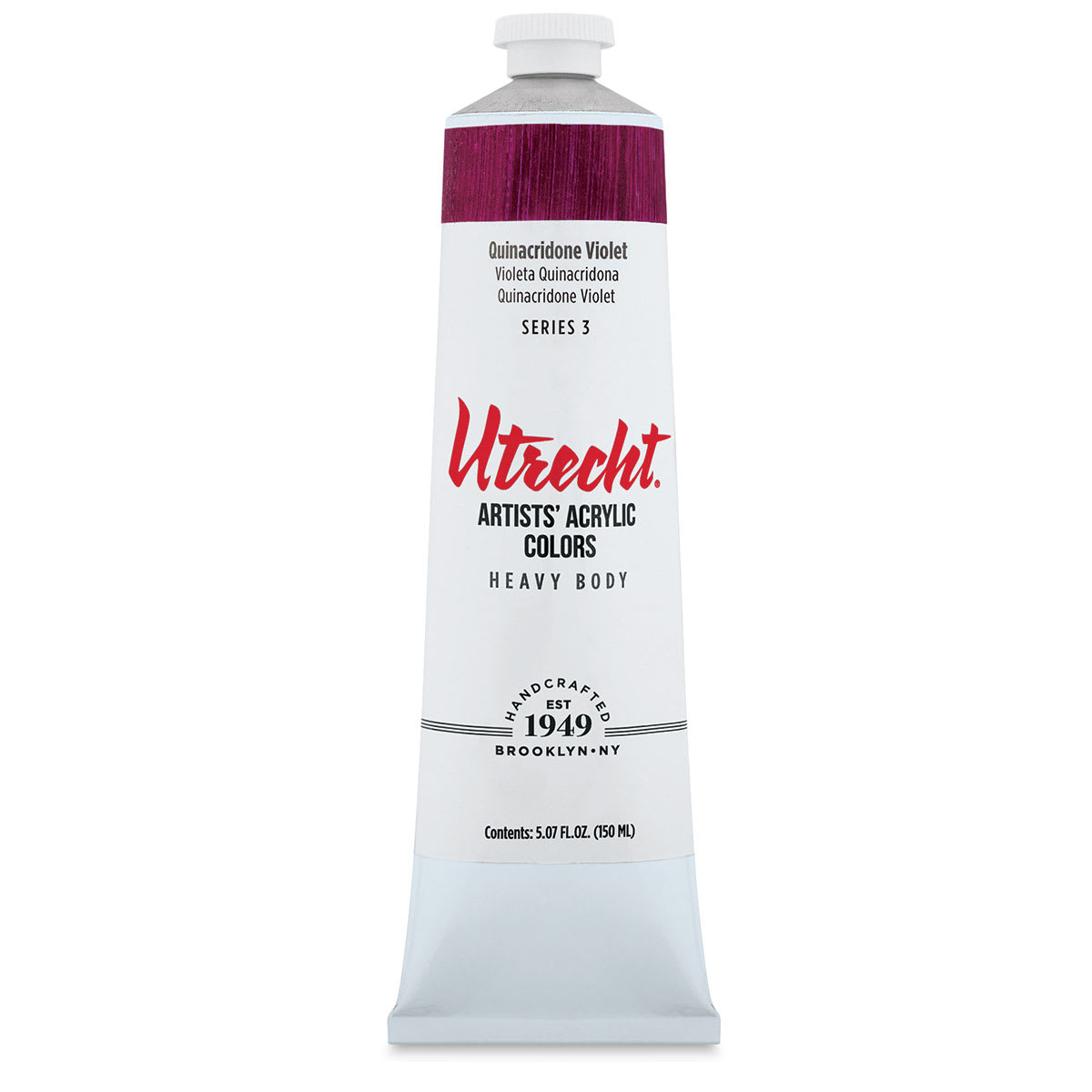 Utrecht Artists' Acrylic Paint - Quinacridone Violet, 5 oz tube