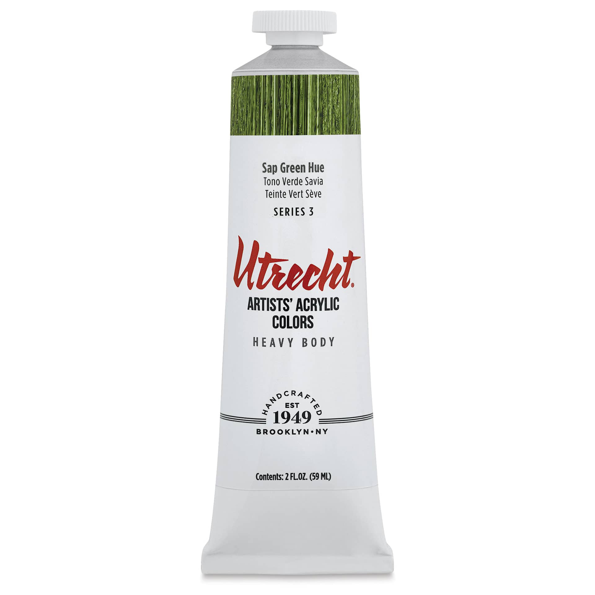 Utrecht Artists' Acrylic Paint - Sap Green Hue, 2 oz tube