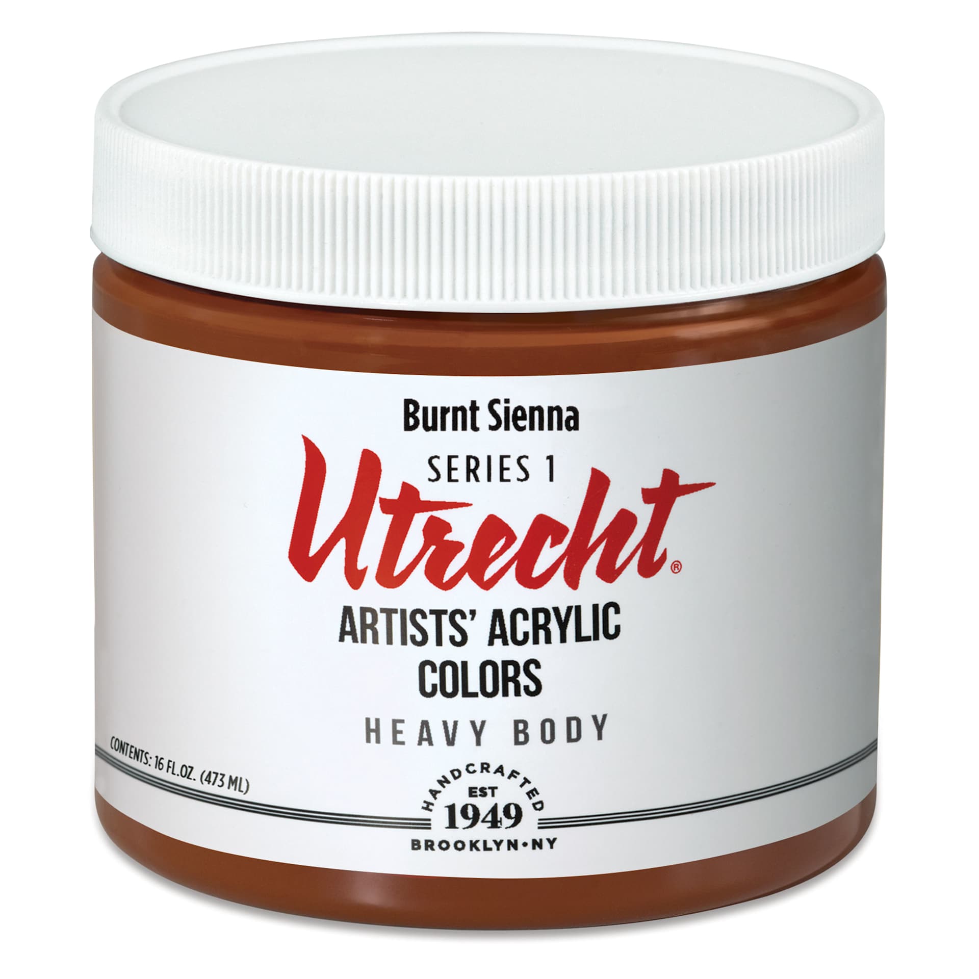 Utrecht Artists' Acrylic Paint - Burnt Sienna, Pint