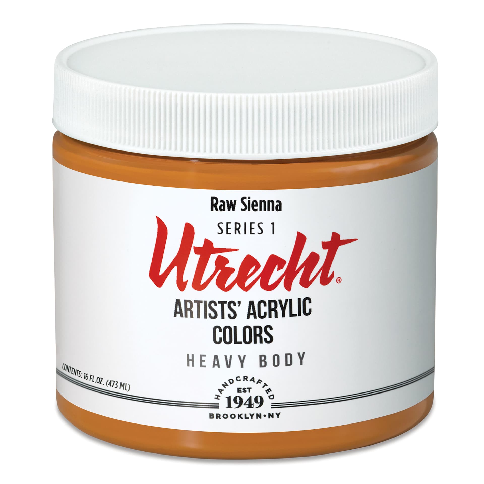 Utrecht Artists' Acrylic Paint - Raw Sienna, Pint