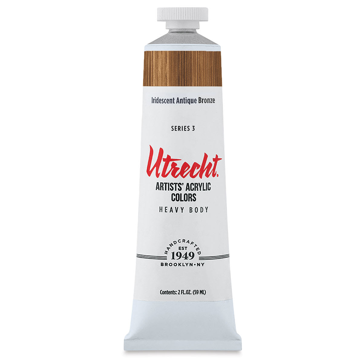 Utrecht Artists' Acrylic Paint - Iridescent Antique Bronze, 2 oz tube
