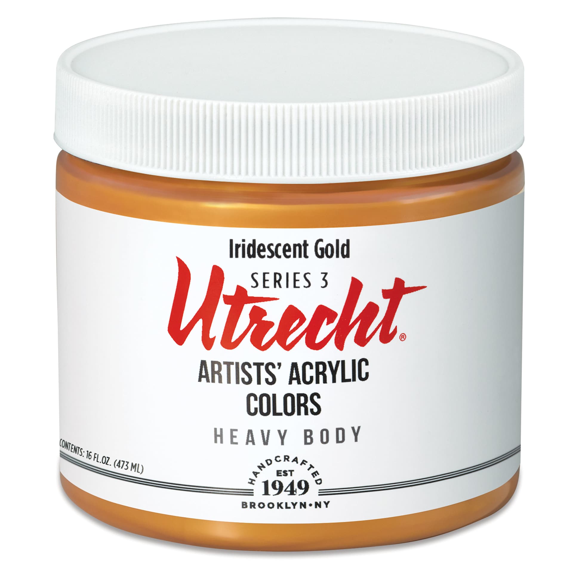 Utrecht Artists' Acrylic Paint - Iridescent Gold, Pint