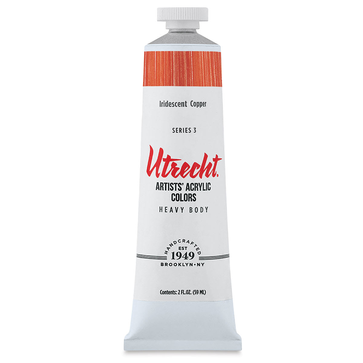 Utrecht Artists' Acrylic Paint - Iridescent Copper, 2 oz tube