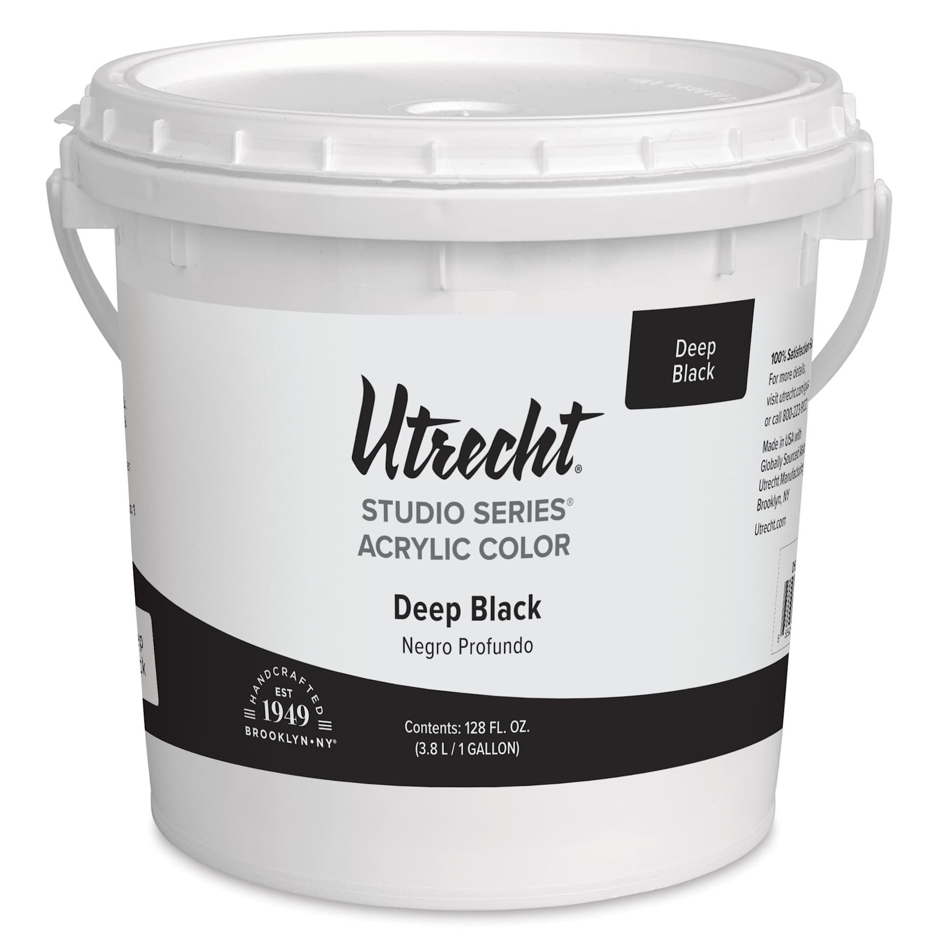 Utrecht Studio Series Acrylic Paint - Deep Black, Gallon