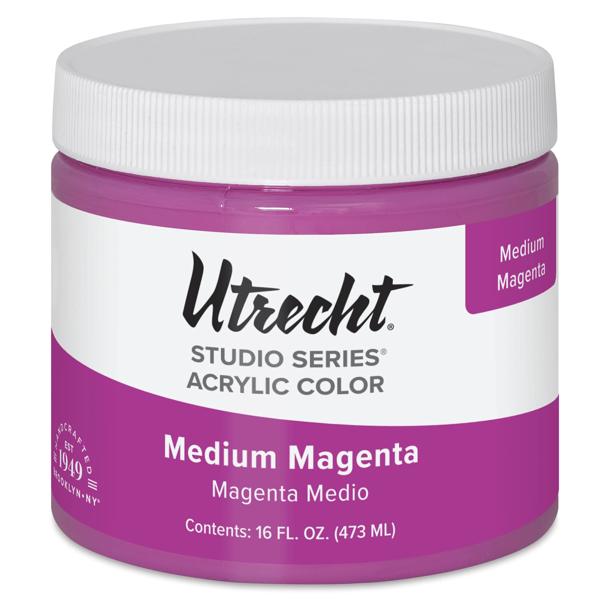 Utrecht Studio Series Acrylic Paint - Medium Magenta, Pint
