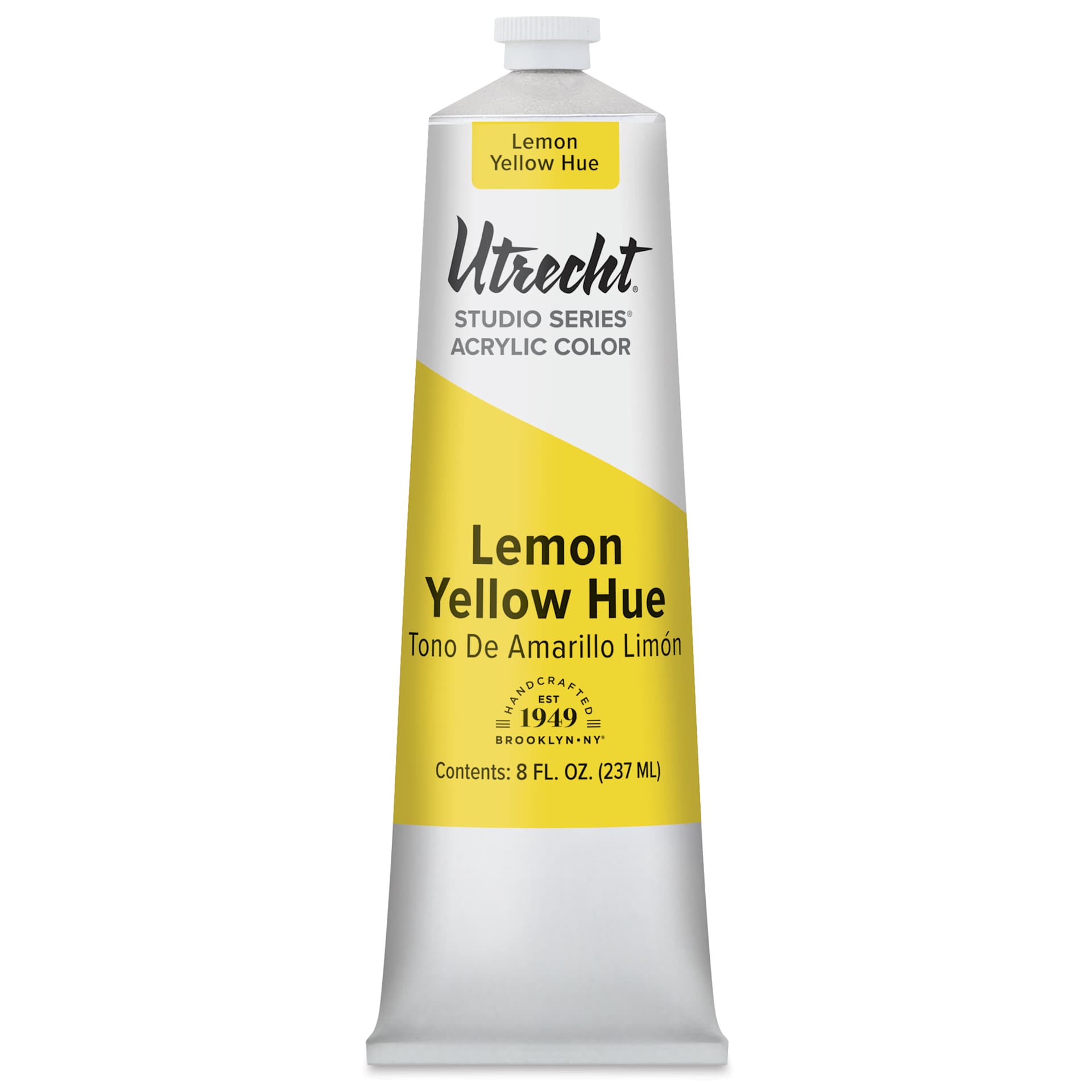 Utrecht Studio Series Acrylic Paint - Lemon Yellow Hue, 237 ml tube