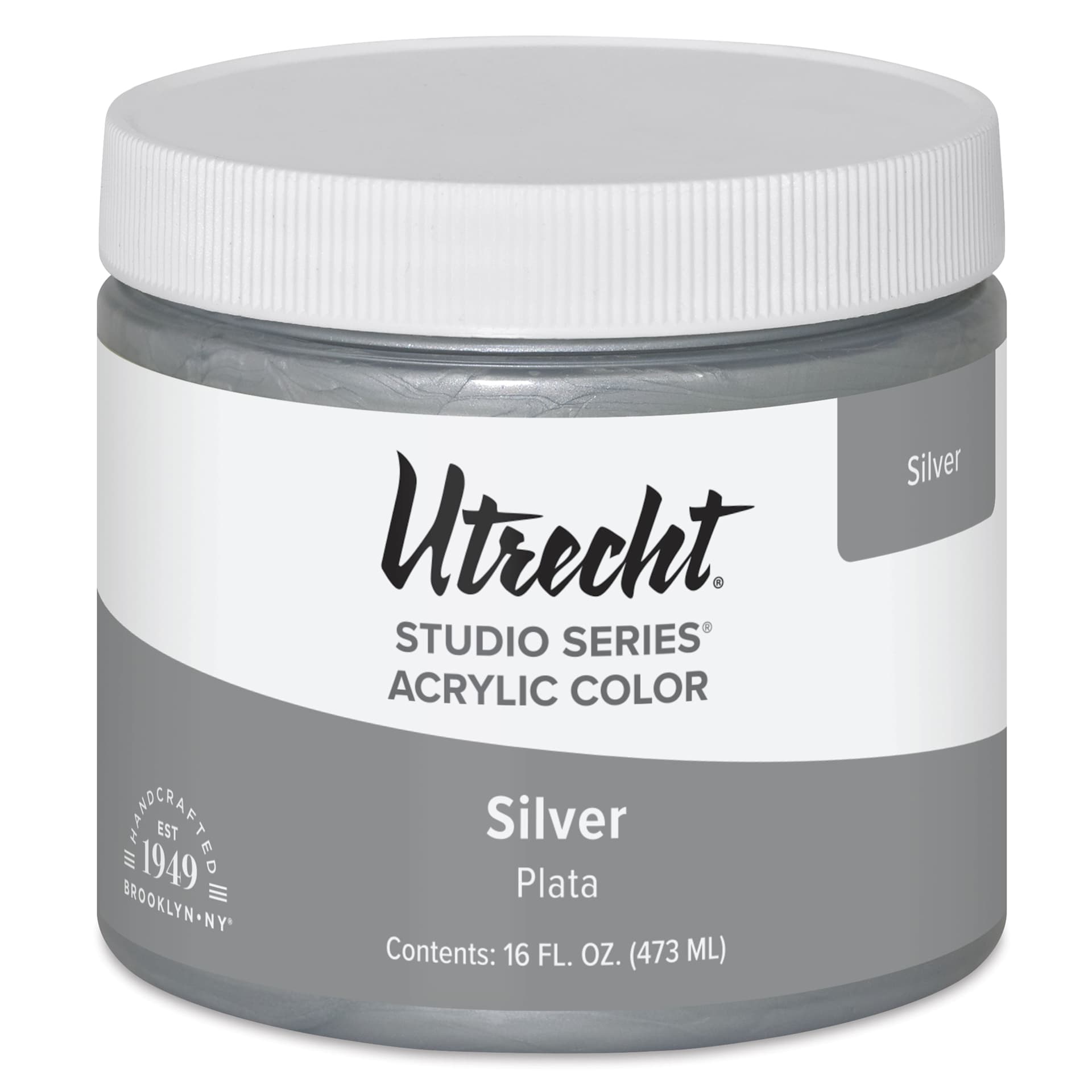 Utrecht Studio Series Acrylic Paint - Silver, Pint