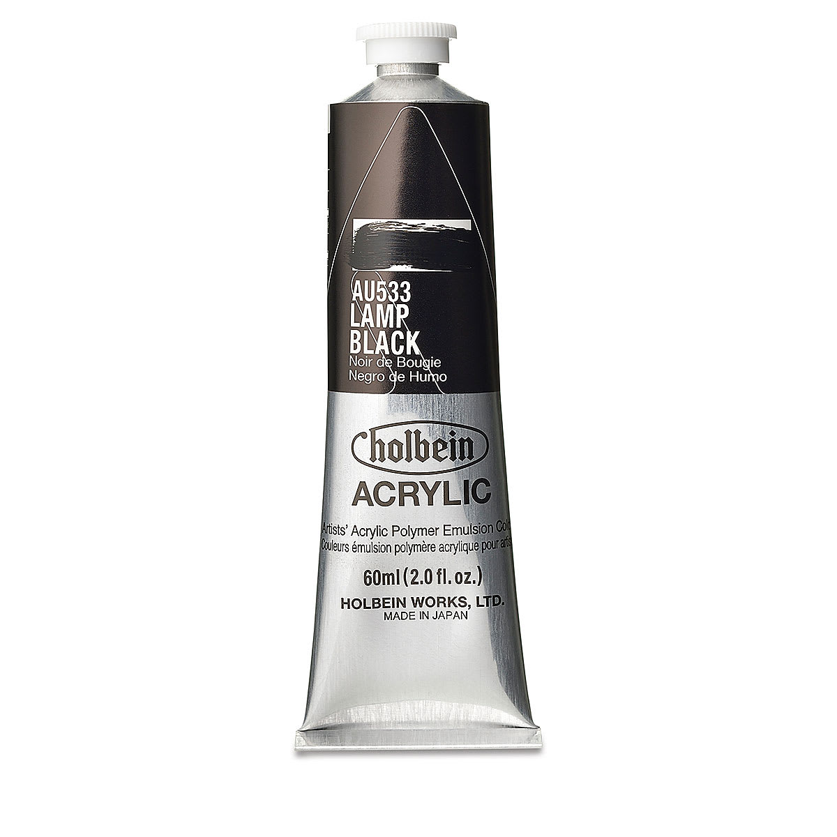 Holbein Heavy Body Artist Acrylics - Lamp Black, 60 ml tube