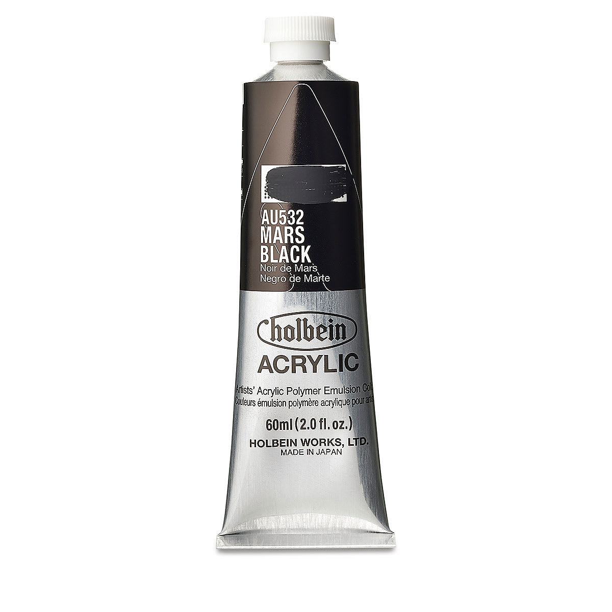 Holbein Heavy Body Artist Acrylics - Mars Black, 60 ml tube