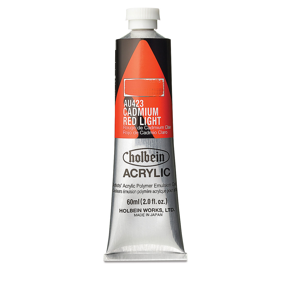 Holbein Heavy Body Artist Acrylics - Cadmium Red Light, 60 ml tube
