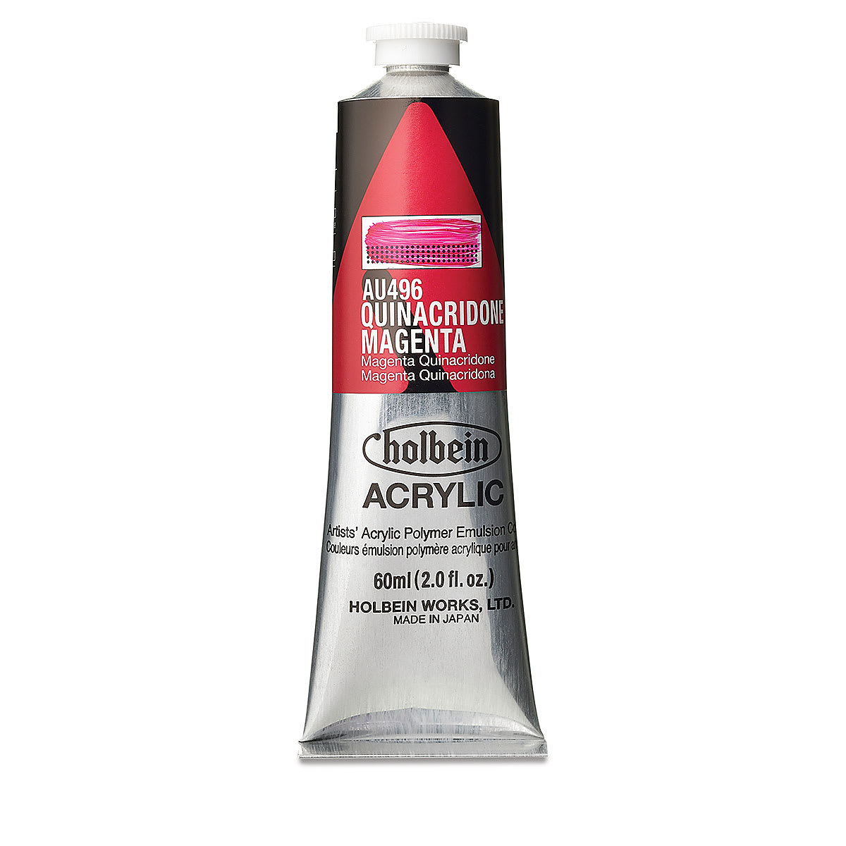 Holbein Heavy Body Artist Acrylics - Quinacridone Magenta, 60 ml tube