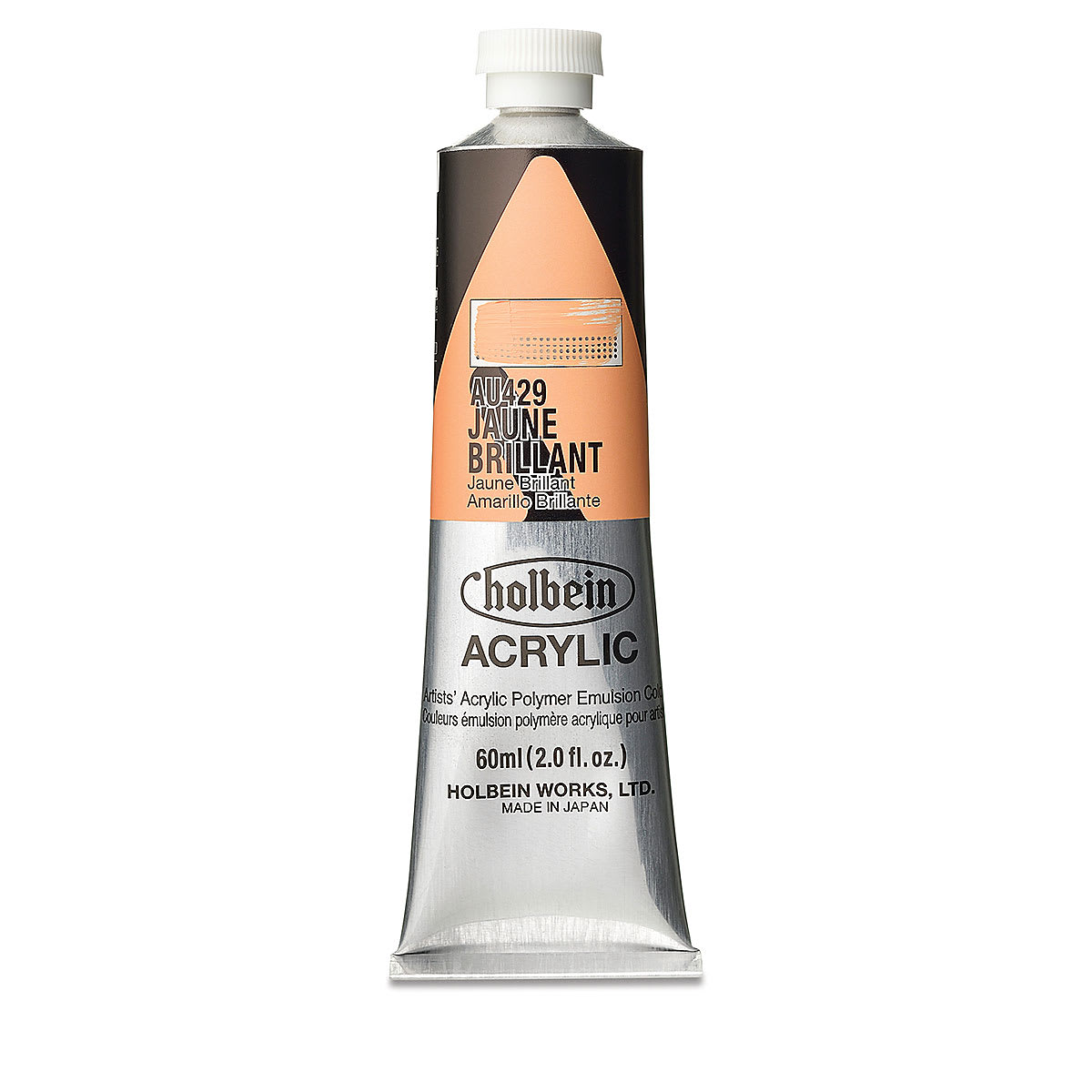 Holbein Heavy Body Artist Acrylics - Jaune Brilliant, 60 ml tube