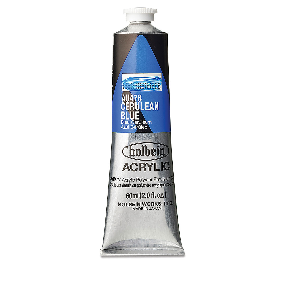 Holbein Heavy Body Artist Acrylics - Cerulean Blue, 60 ml tube