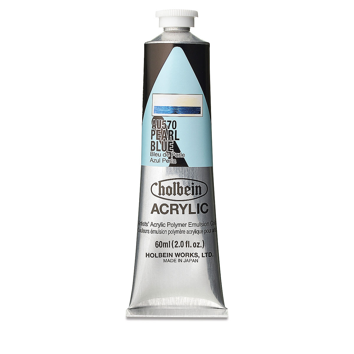 Holbein Heavy Body Artist Acrylics - Pearl Blue, 60 ml tube