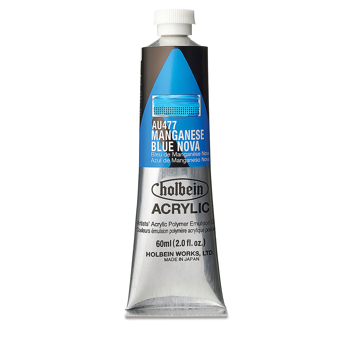 Holbein Heavy Body Artist Acrylics - Manganese Blue Nova, 60 ml tube