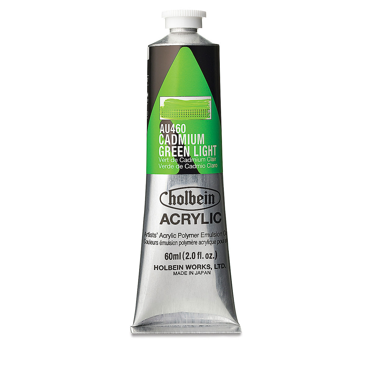 Holbein Heavy Body Artist Acrylics - Cadmium Green Light, 60 ml tube