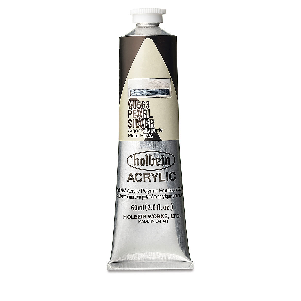 Holbein Heavy Body Artist Acrylics - Pearl Silver, 60 ml tube