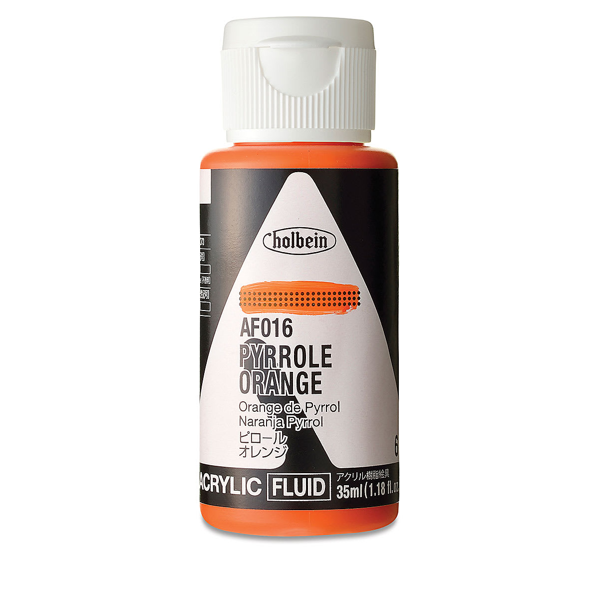 Holbein Fluid Acrylics - Pyrrole Orange, 35 ml Bottle