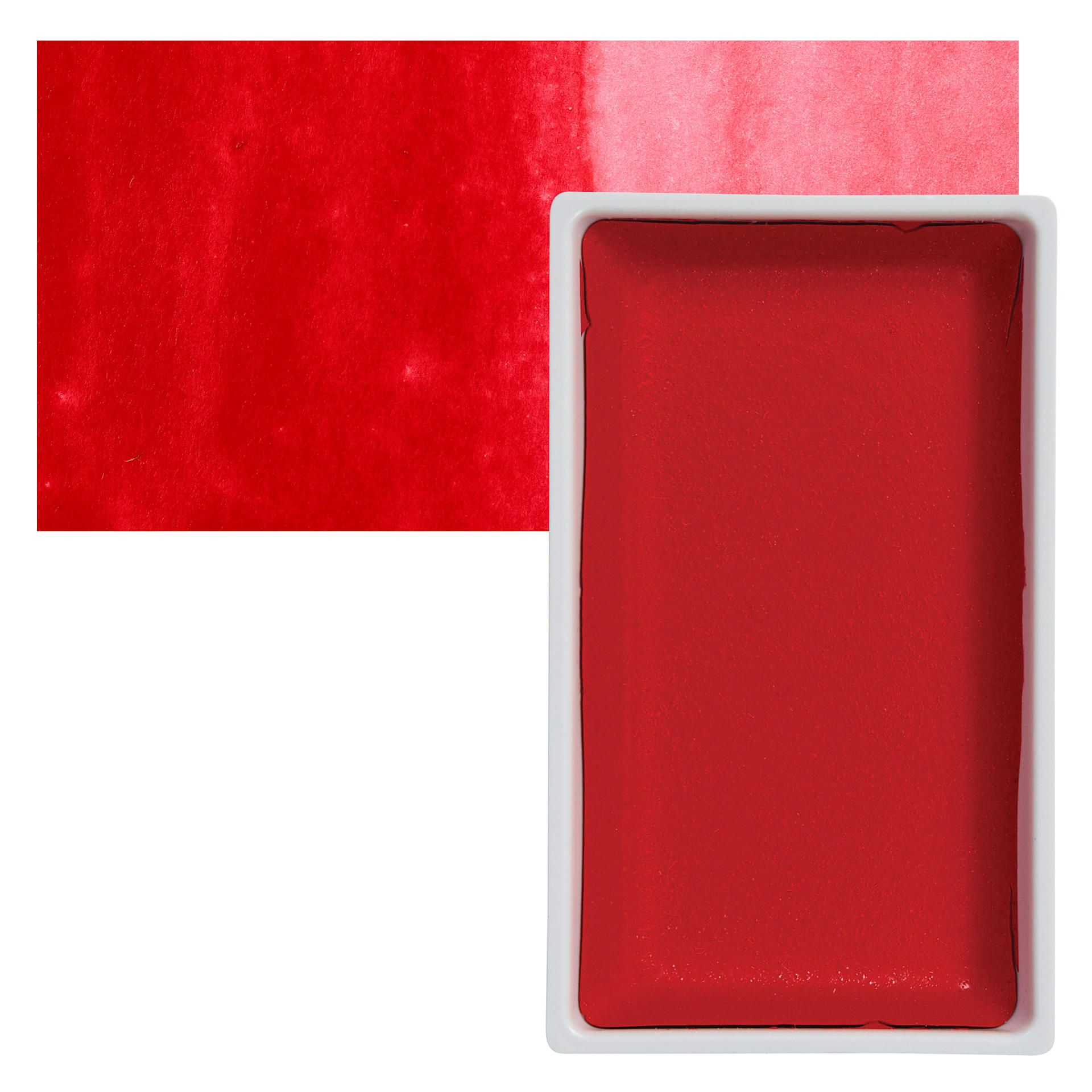Kuretake Gansai Tambi Watercolor Pan - Red pan and swatch