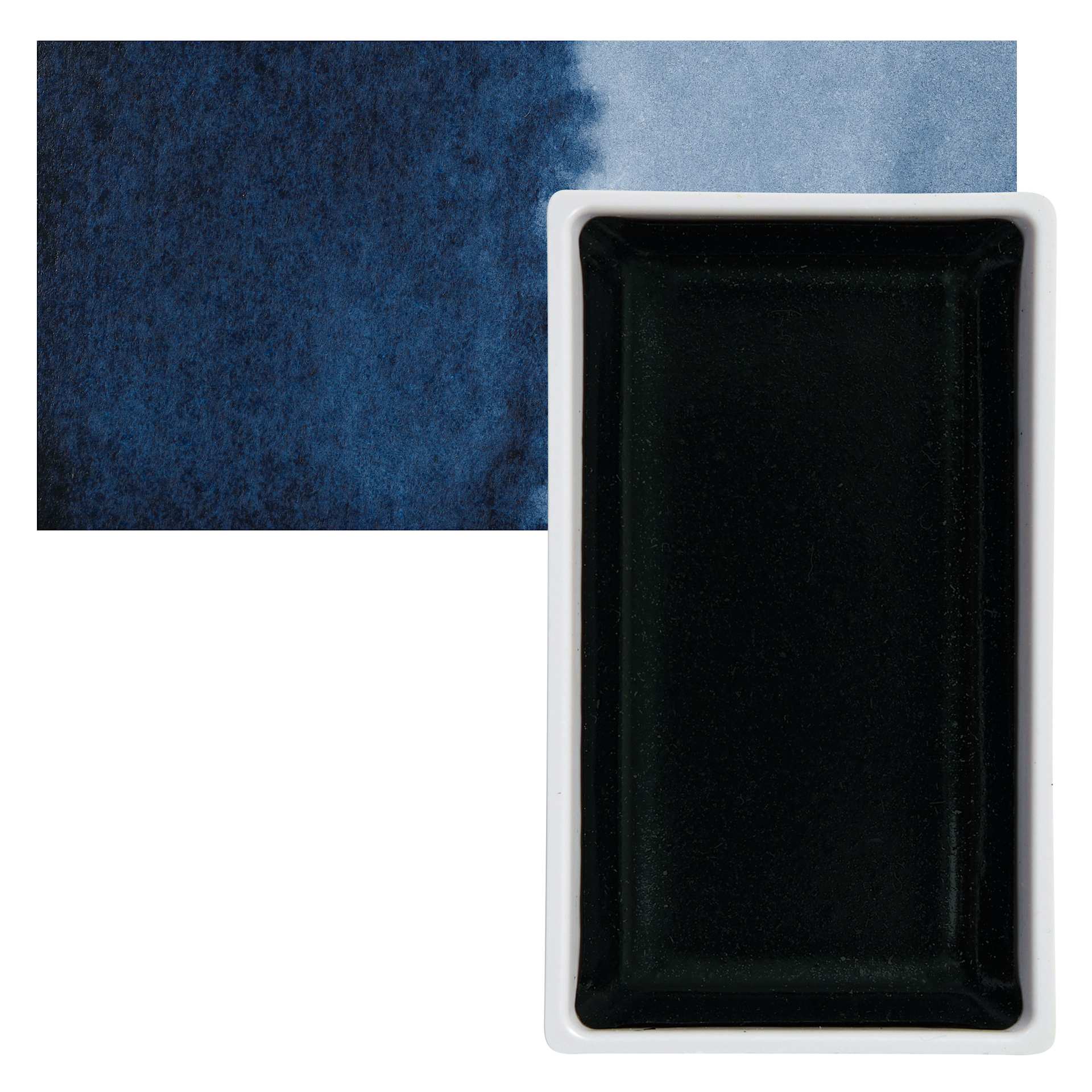 Kuretake Gansai Tambi Watercolor Pan - Indigo pan and swatch