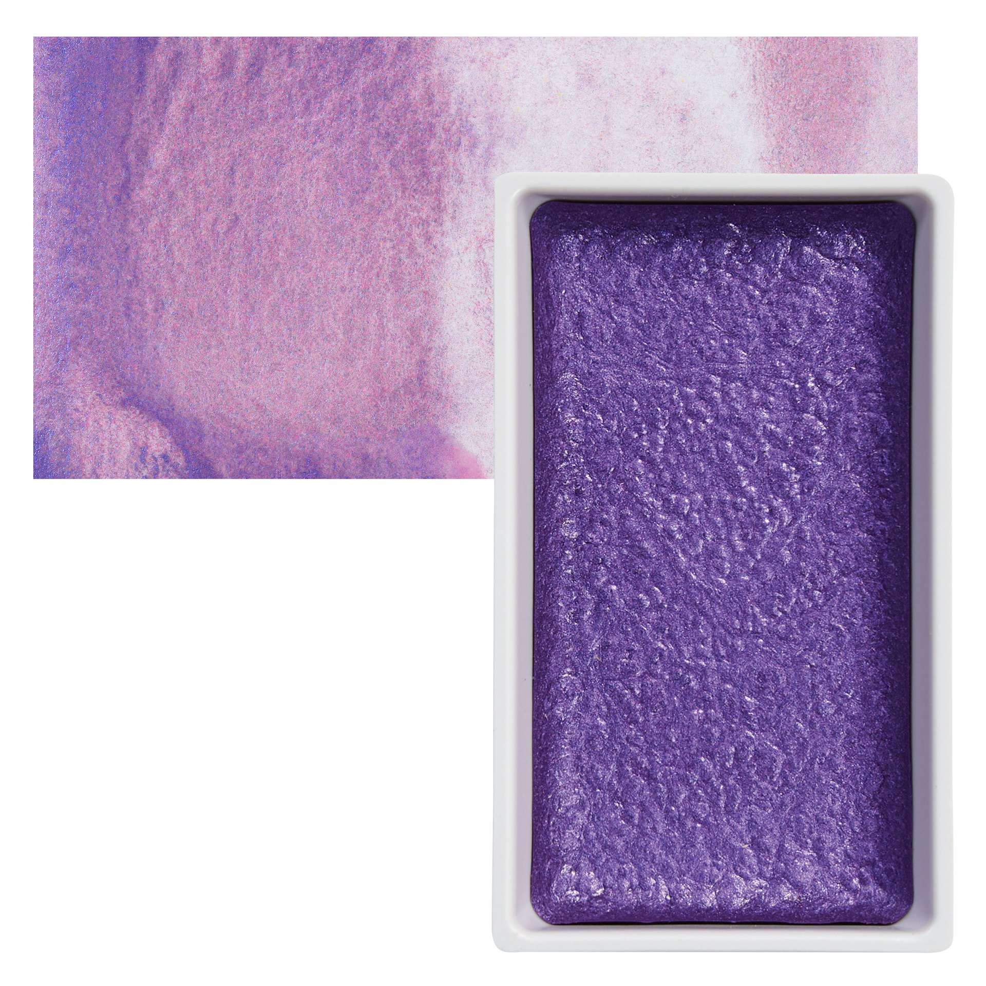 Kuretake Gansai Tambi Watercolor Pan - Gem Violet pan and swatch