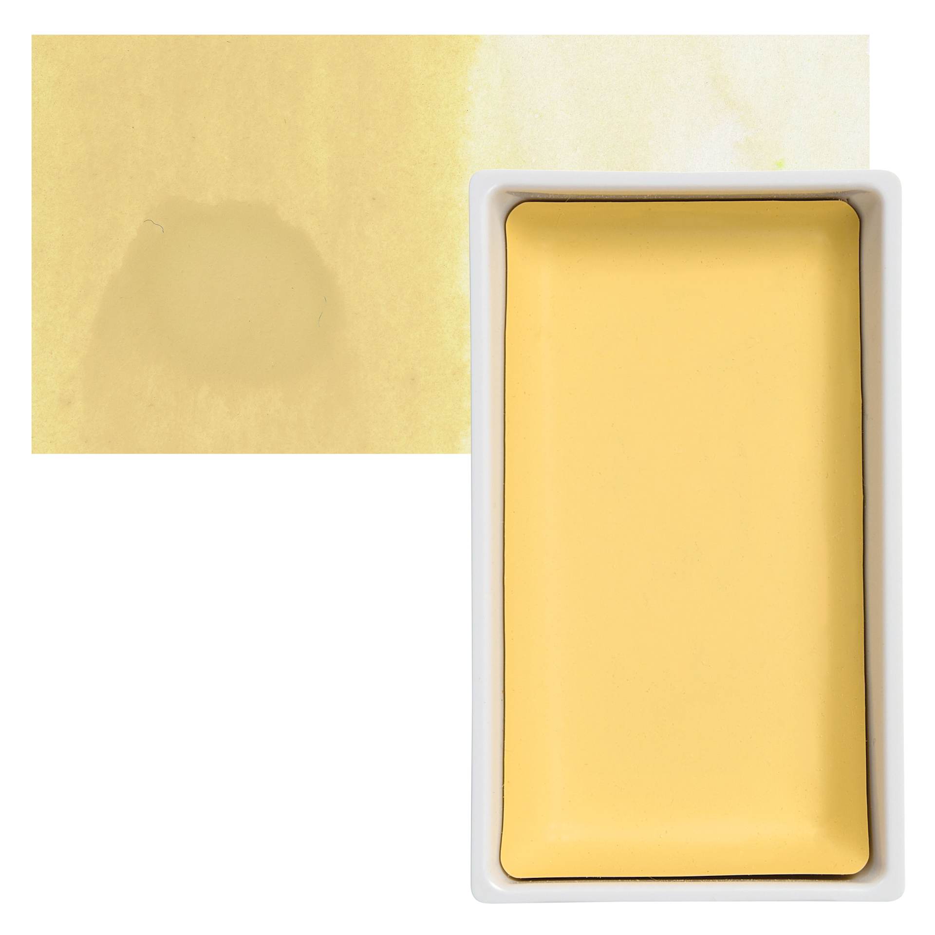 Kuretake Gansai Tambi Watercolor Pan - Natural Beige pan and swatch