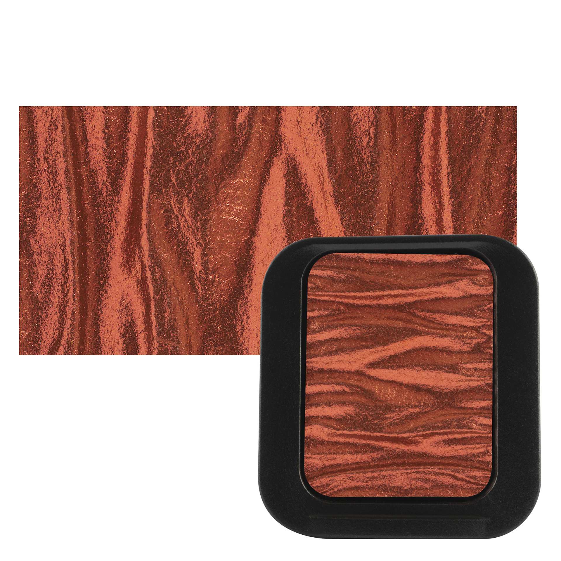 Finetec Artist Mica Watercolor - Tangelo pan and swatch