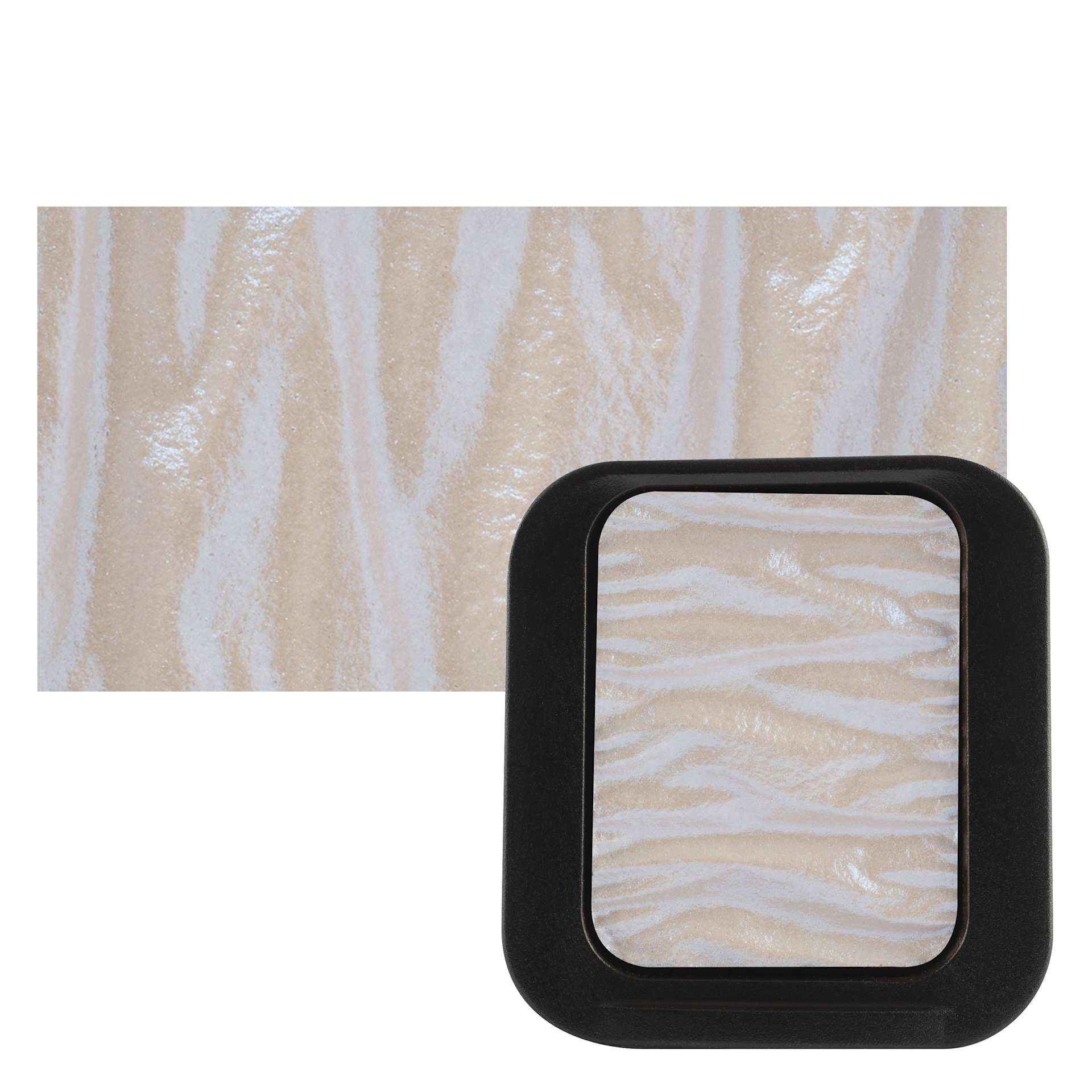 Finetec Artist Mica Watercolor - Sapphire Blue (Iridescent) pan and swatch