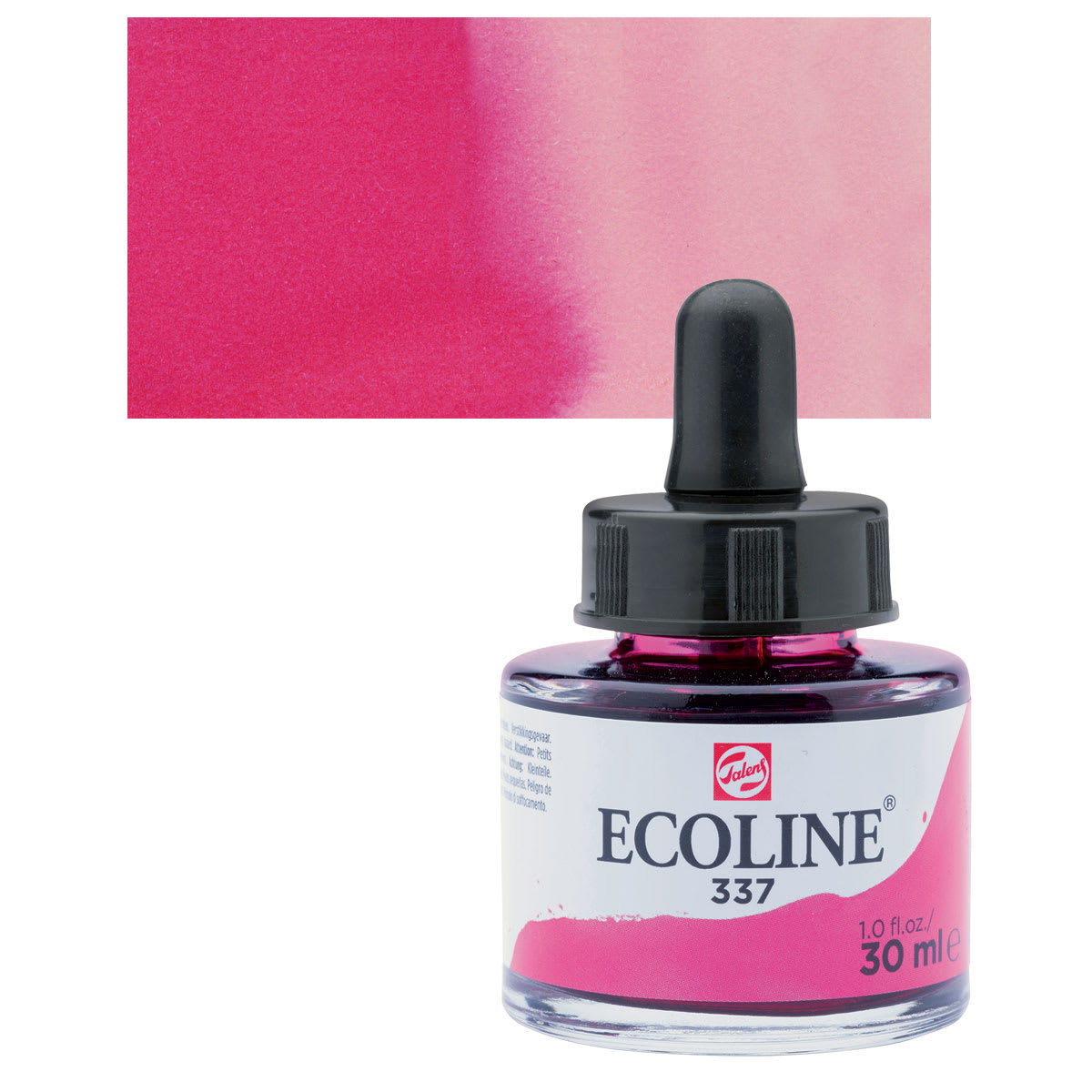 Ecoline Liquid Watercolor with Dropper - Magenta, 30 ml jar and swatch