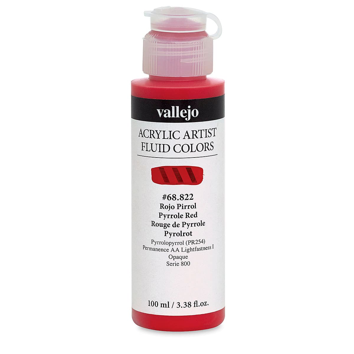 Vallejo Fluid Acrylic - Pyrrole Red, 100 ml