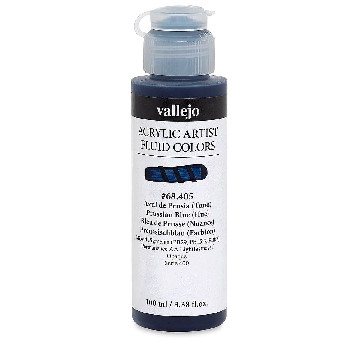 Vallejo Fluid Acrylic - Prussian Blue Hue, 100 ml