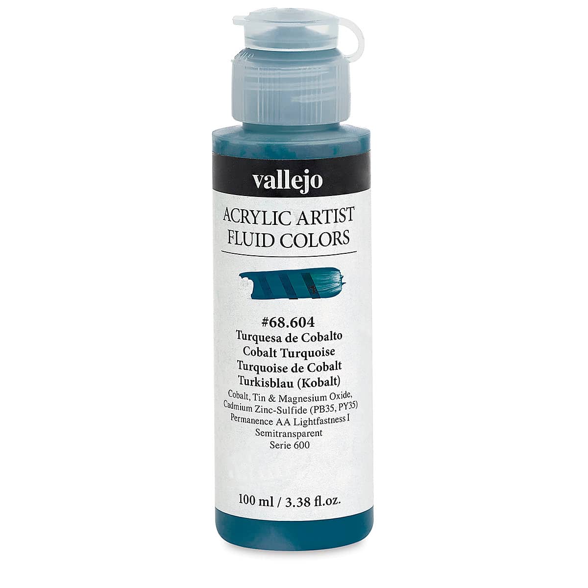 Vallejo Fluid Acrylic - Cobalt Turquoise, 100 ml
