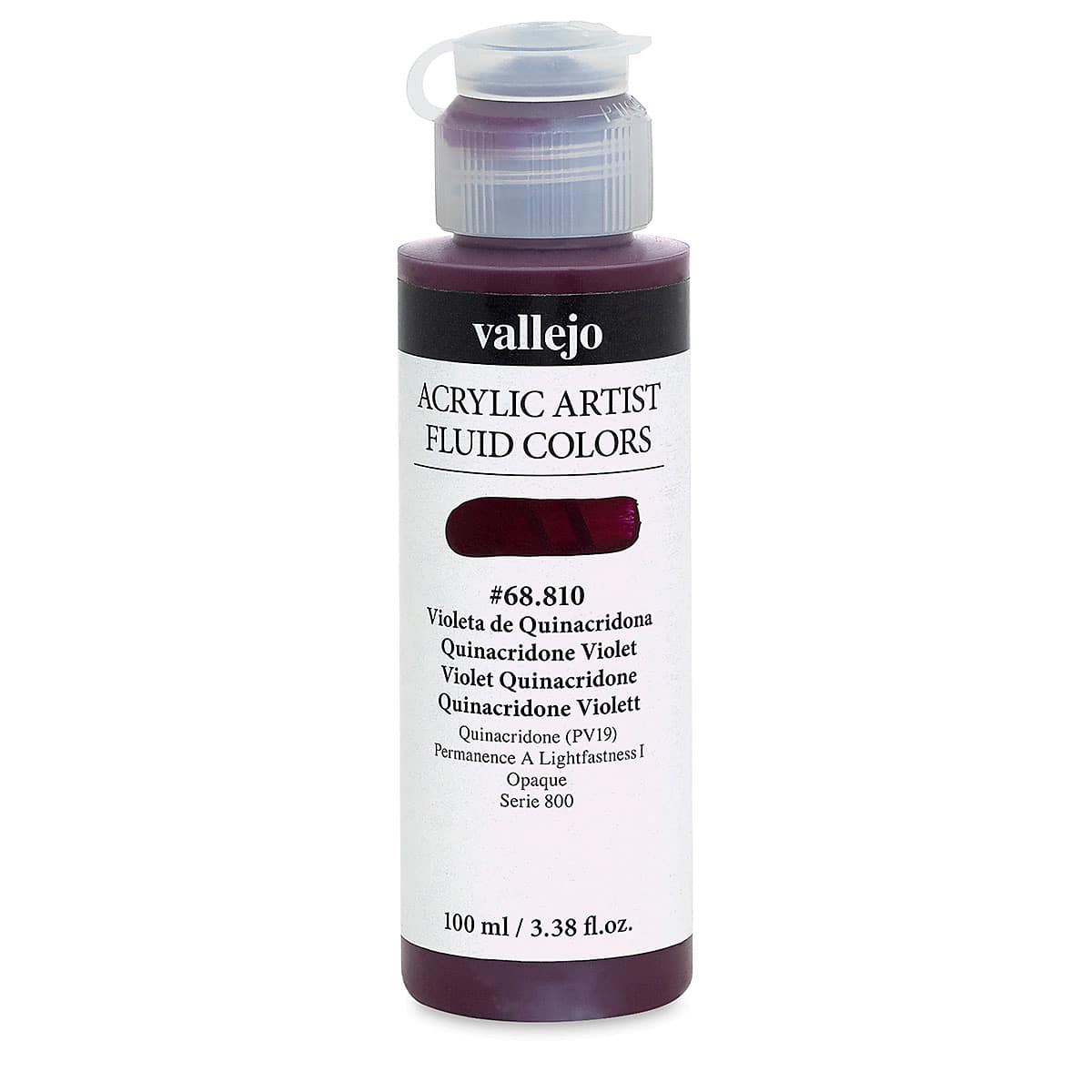 Vallejo Fluid Acrylic - Quinacridone Violet, 100 ml