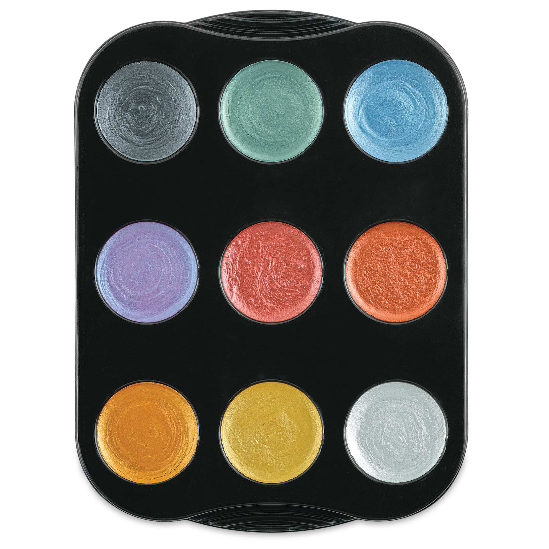 Richeson Collegiate Semi-Moist Metallic Watercolor - Set of 9 (Out of package)