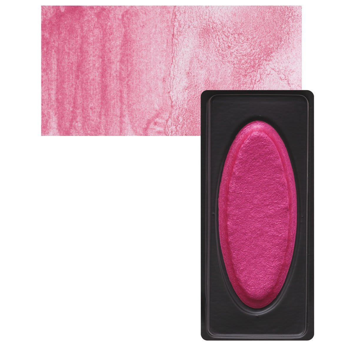 Richeson Collegiate Semi-Moist Metallic Watercolor - Pink and swatch