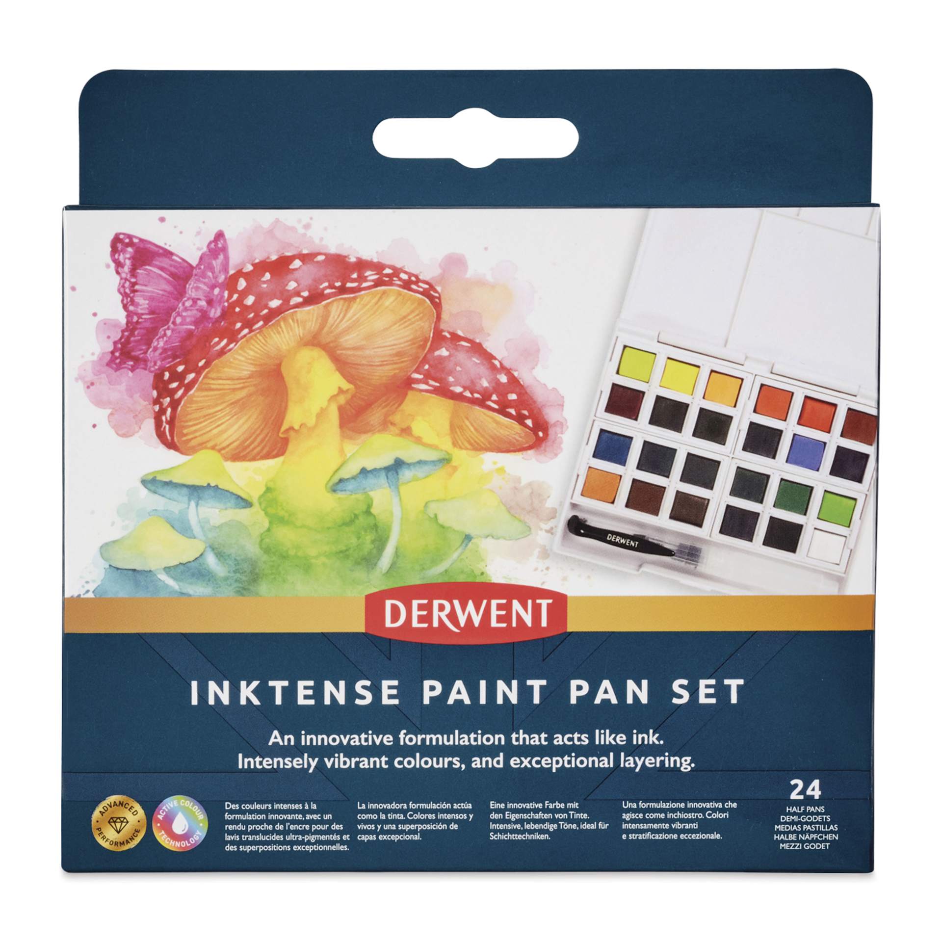 Derwent Inktense Paint Pans - Set of 24 front of package