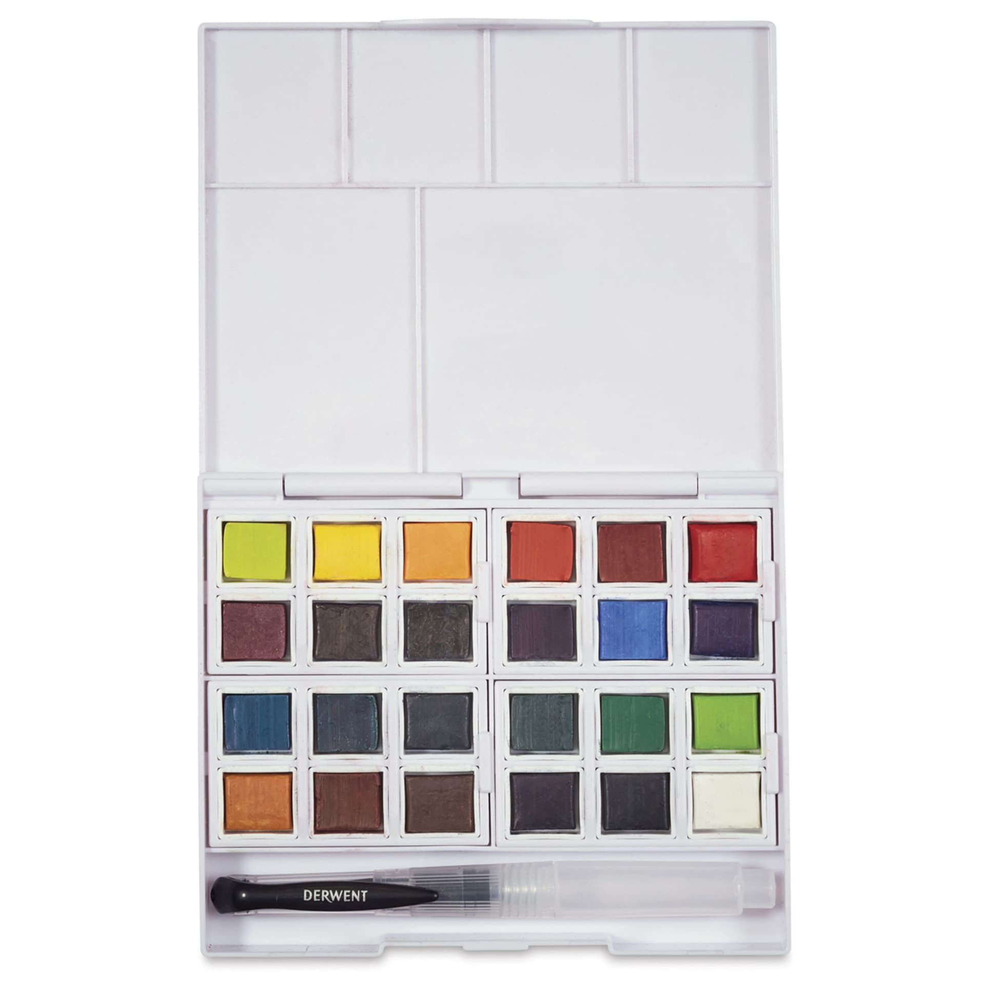 Derwent Inktense Paint Pans - Set of 24 open to show colors