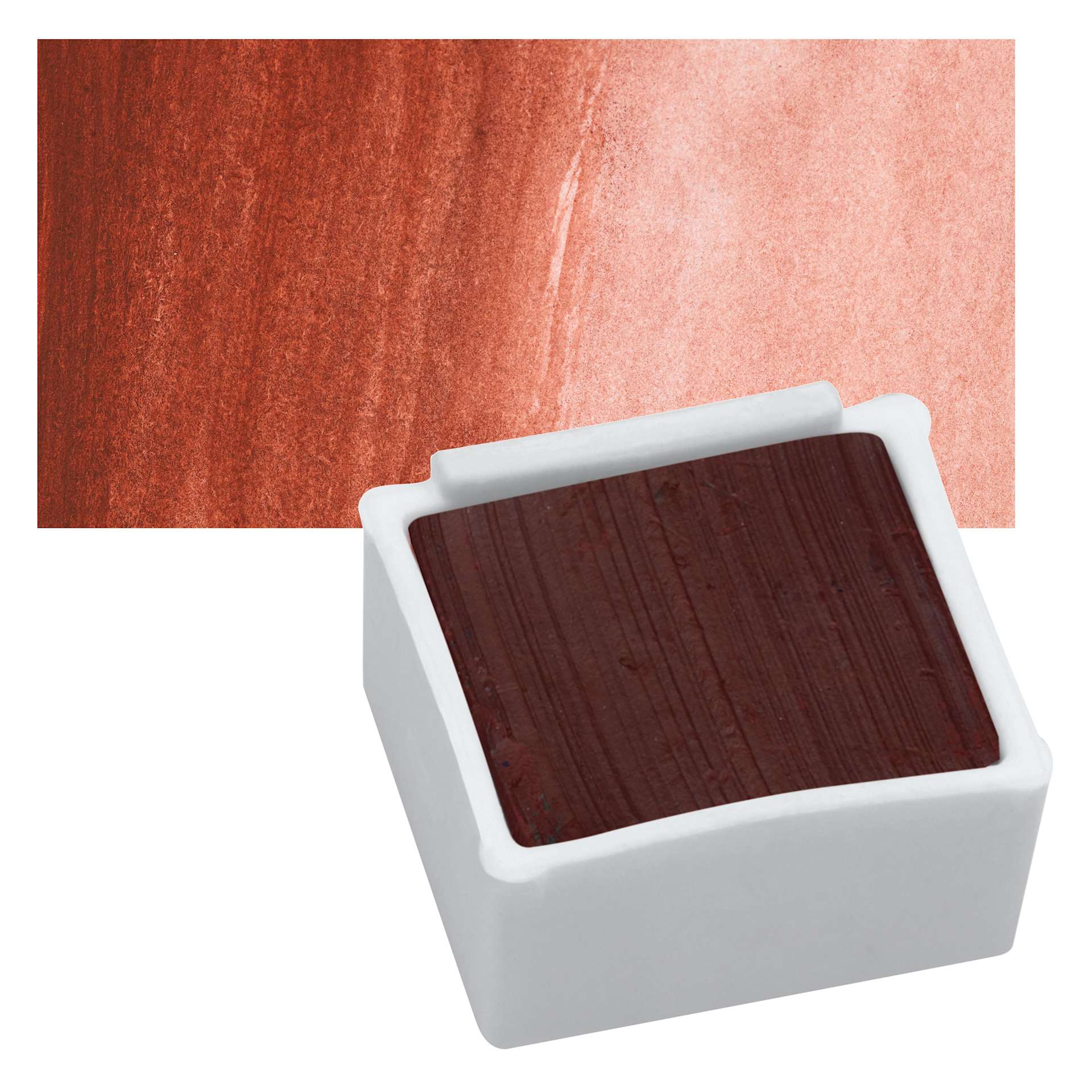 Derwent Inktense Paint Pan - Red Oxide pan and swatch