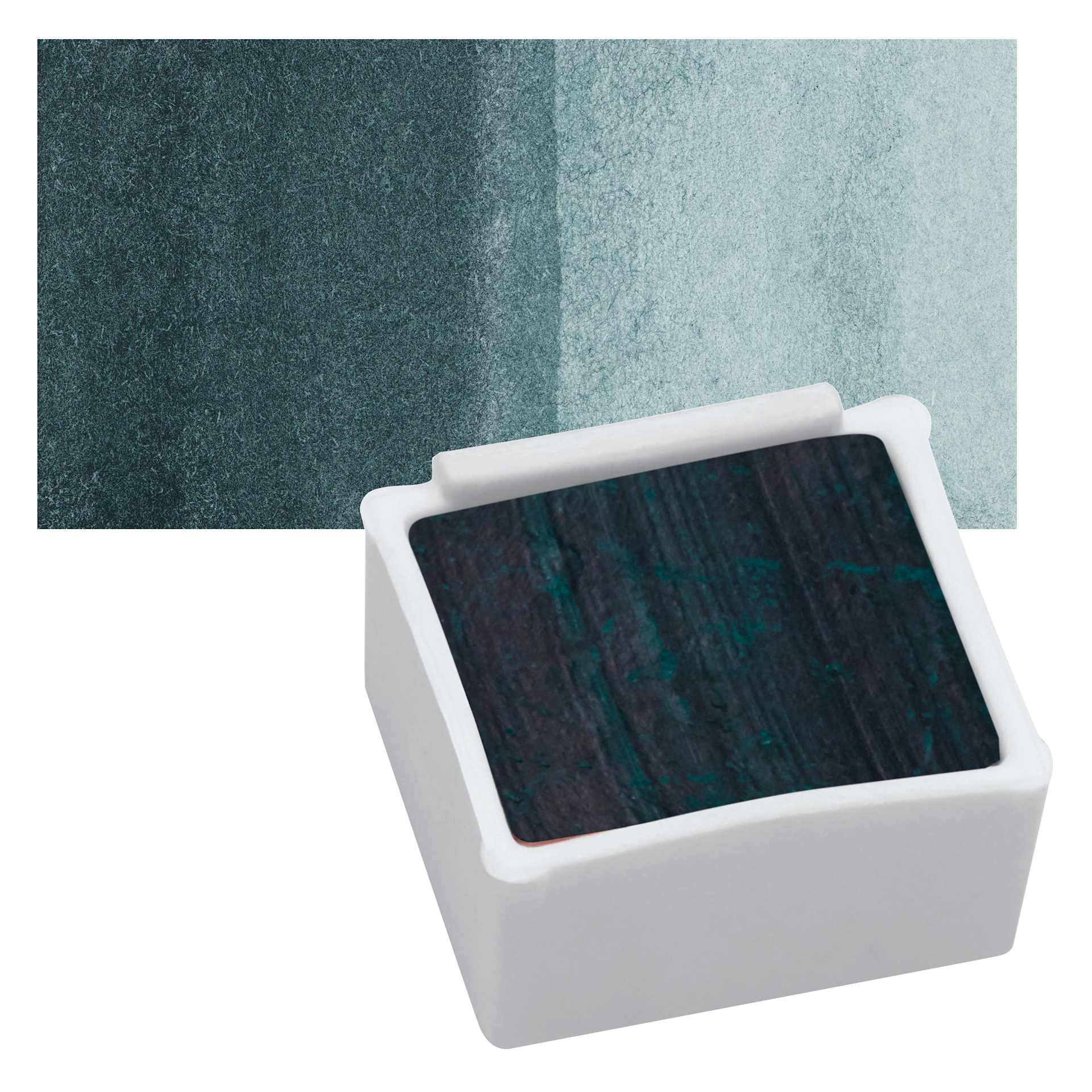 Derwent Inktense Paint Pan - Racing Green pan and swatch