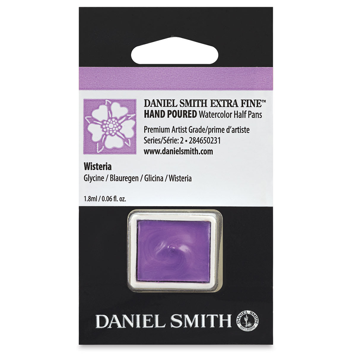 Daniel Smith Extra Fine Watercolor Half Pan - Wisteria, front cover