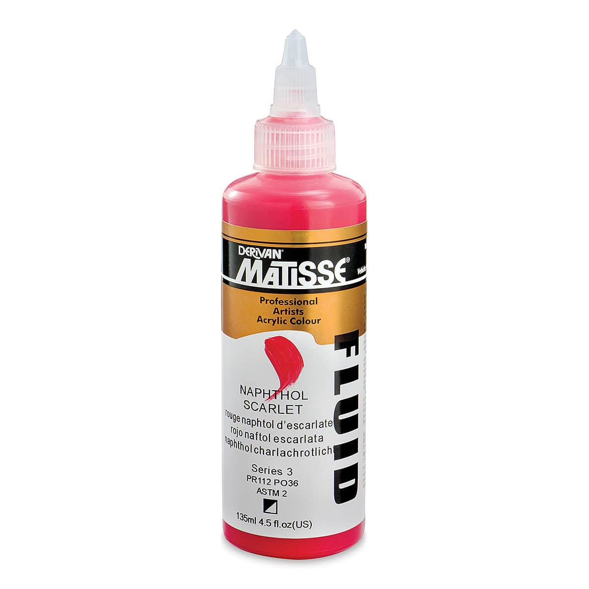 Matisse Fluid Acrylic - Naphthol Scarlet, 135 ml