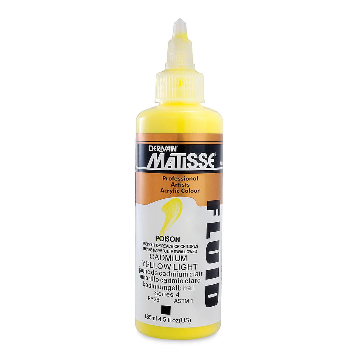 Matisse Fluid Acrylic - Cadmium Yellow Light, 135 ml