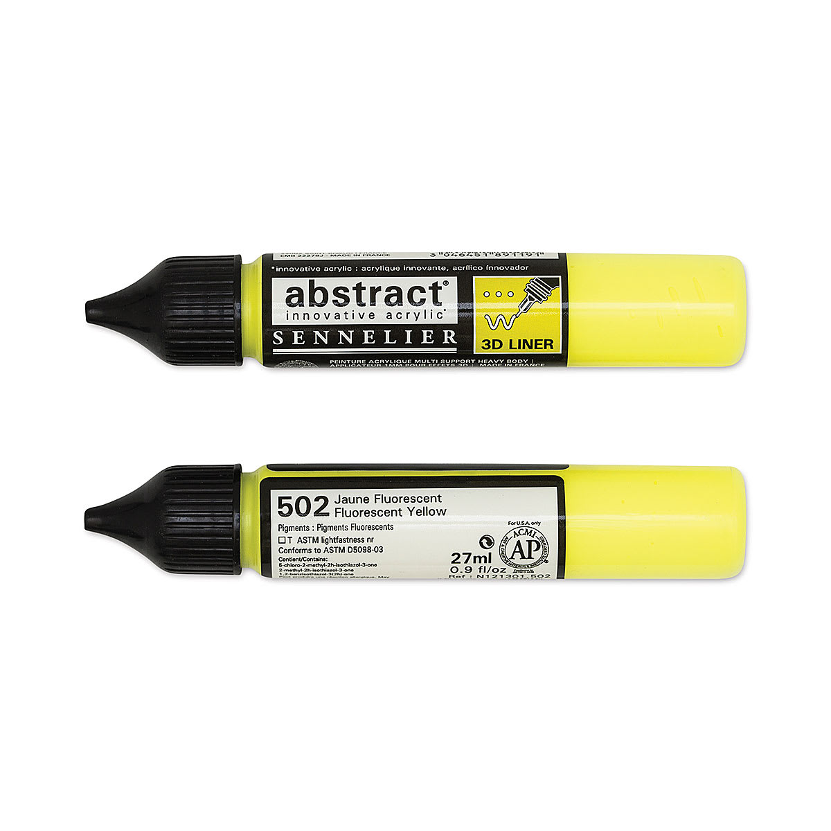 Sennelier Abstract 3D Liner - Fluorescent Yellow, 27 ml